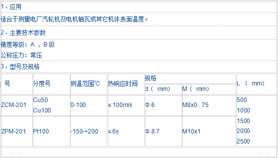 端面热电阻